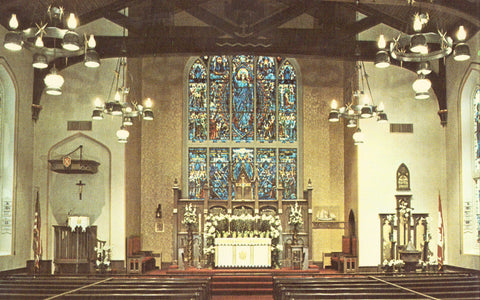 Interior of Old Mariners' Church - Detroit,Michigan Postcard