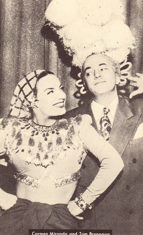 Old Postcard Tom Breneman and Carmen Miranda