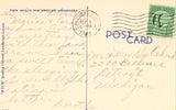 Greetings from Lexington,Michigan Linen Postcard Back