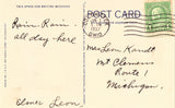 Greetings from Coldwater,Ohio Linen Postcard Back