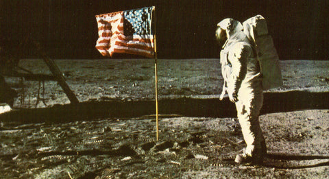 Vintage Postcard - Astronaut Aldrin on The Surface of The Moon