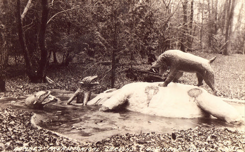 Domke's Prehistorical Gardens - Ossineke,Michigan Postcard Front