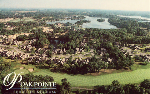Aerial View - Oak Pointe - Brighton,Michigan Vintage Postcards
