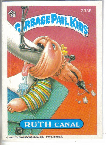 Garbage Pail Kids 1987 #333b Ruth Canal.Buy vintage collectibles