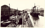 Panama Canal Lock Real Photo Postcard