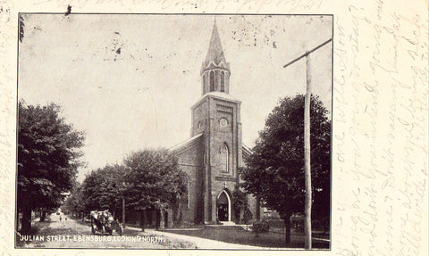 Julian Street,Looking North - Ebensburg,Pennsylvania Old Postcard