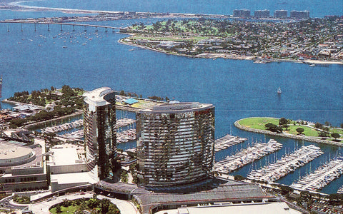 San Diego Marriott Hotel & Marina - California Retro Postcard