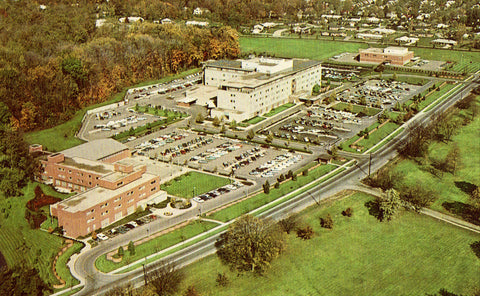 Aerial View - Kettering Medical Center - Kettering,Ohio front of retro postcards for sale.