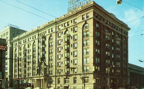 Gibbons Hotel - Dayton,Ohio front of vintage postcard.Buy old postcards here
