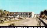 The Sandbar Beach-O-Tel - Venice,Florida front of vintage postcard.Buy postcards