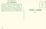 Vintage Postcard - Congressman Bill Stanton - Ohio.Back of vintage postcard.Buy collectible postcards