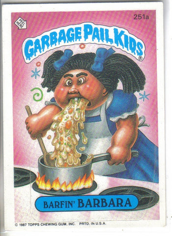 Garbage Pail Kids 1987 #251a Barfin' Barbara
