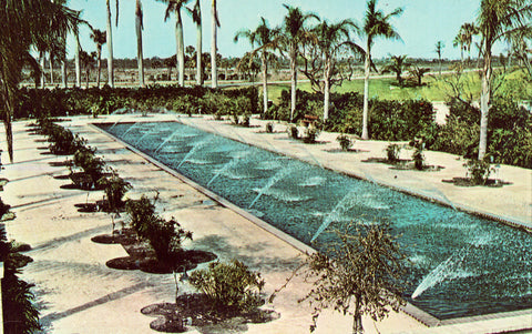 Reflection Pool,Cape Coral Gardens - Cape Coral,Florida front of vintage postcard