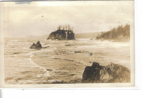 RPPC-Abbey Island and Ruby Beach-Washington 1945