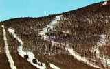 Mt. Mansfield T-Bar and Slopes - Stowe,Vermont.Front of retro postcard