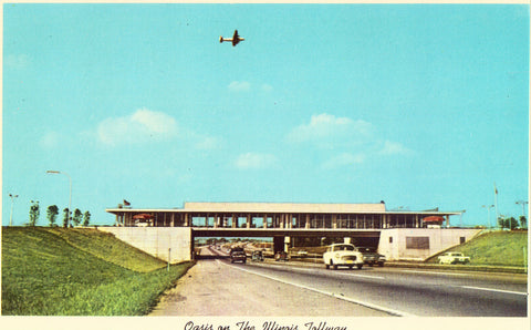 Oasis on The Illinois Tollway Vintage Postcard Front
