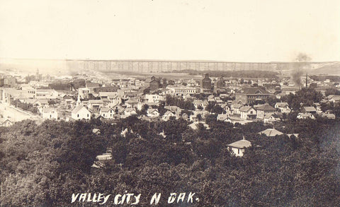 RPPC - Panoramic View of Valley City,North Dakota 1911