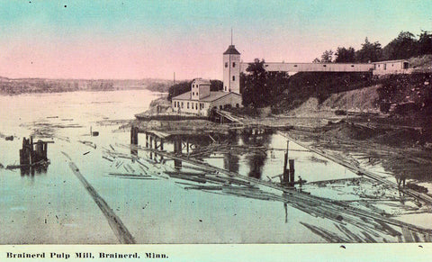 Brainerd Pupl Mill - Brainerd,Minnesota Postcard