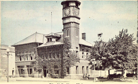 City Hall - Alma,Michigan - Old Michigan Postcards