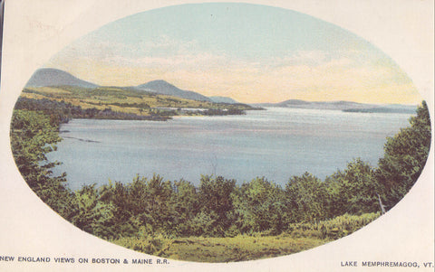 New England Views on Boston & Maine R.R.-Lake Memphremagog,Vermont UDB - Cakcollectibles - 1