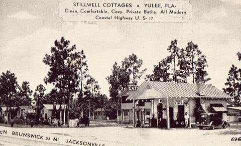 Stillwell Cottages - Yulee,Florida.Front of vintage postcard