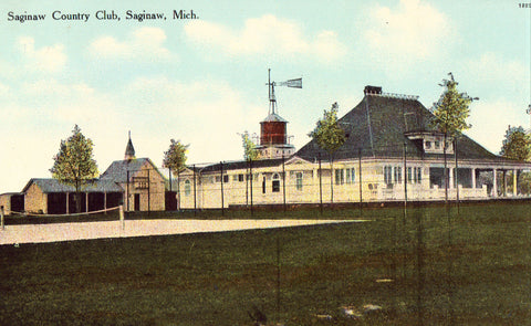 Saginaw Country Club - Saginaw,Michigan.Old postcard front