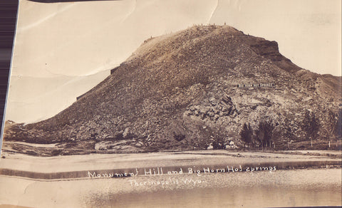 RPPC-Monument Hill and Big Horn Hot Springs-Thermopolis,Wyoming 1918 - Cakcollectibles - 1