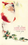 It's A Merry Christmas - Santa Postcard Front