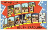 Large Letter Linen Postcard Front - Fort Jackson,South Carolina