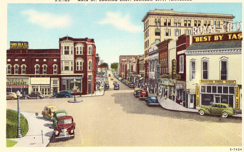 Main Street,Looking East - Johnson City,Tennessee