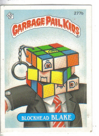 Garbage Pail Kids 1987 #277b Blockhead Blake Garbage Pail Kids