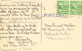 Linen Postcard Back- Greetings from Warerbury,Connecticut