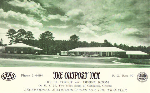 The Outpost Inn - Columbus,Georgia Vintage Postcard Front