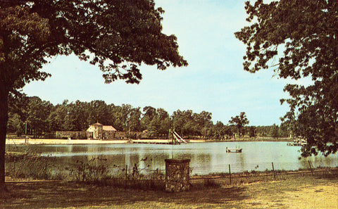 Livingston Park Lake - Jackson,Mississippi Vintage Postcard Front