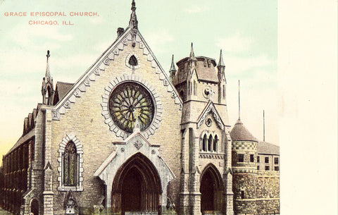 Grace Episcopal Church - Chicago,Illinois Vintage Postcard Front