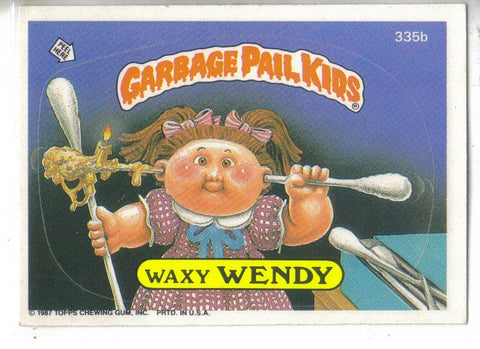 Garbage Pail Kids 1987 #335b Waxy Wendy Garbage Pail Kids
