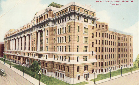 New Cook County Hospital - Chicago,Illinois Vintage Postcard Front