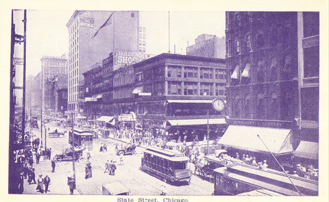 State Street - Chicago,Illinois Old Postcard Front