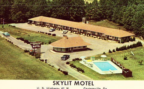 Skylit Motel - Cartersville,Georgia Vintage Postcard Front