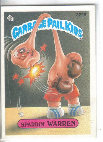 Garbage Pail Kids 1987 #322B Sparrin' Warren Garbage Pail Kids