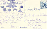 Quality Motel - Adel,Georgia Vintage Postcard Back
