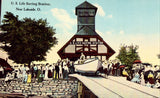 U.S. Life Saving Station near Lakeside,Ohio.Front view of old postcard.Buy collectible postcards here