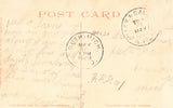Old postcard back - The Harbor - St. Ignace,Michigan