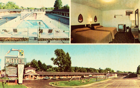 Sherwood Motel - Youngstown,Ohio.Vintage postcard front