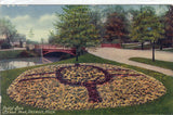 Pansy Bed-Belle Isle,Detroit,Michigan Post Card - 1