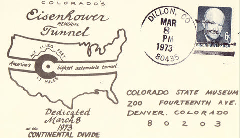 Eisenhower Memorial Tunnel - Dedication Postcard
