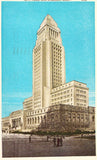 City Hall - Los Angeles,California.Vintage Postcard Front