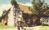 Jim Lane Cabin in the "Shepherd of the Hills" Country - Missouri.Linen postcard front