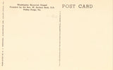 Vintage postcard back.Washington Memorial Chapel - Valley Forge,Pennsylvania