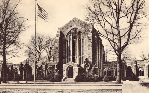 Vintage postcard front.Washington Memorial Chapel - Valley Forge,Pennsylvania